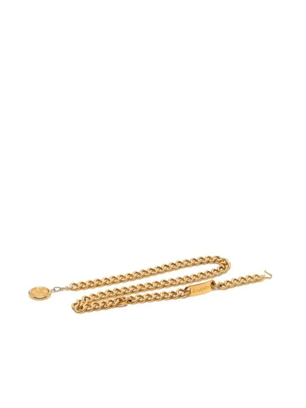 Chanel Vintage Logo Chain Belt Gold Plated